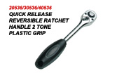 Quick Release Reversible Ratchet Handle 2 Tone Plastic Grip