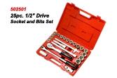 25pc. 1/2" Drive Socket Set - 1/2