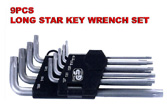 9Pcs Long Hex Key Wrench Set - KS-HX09L